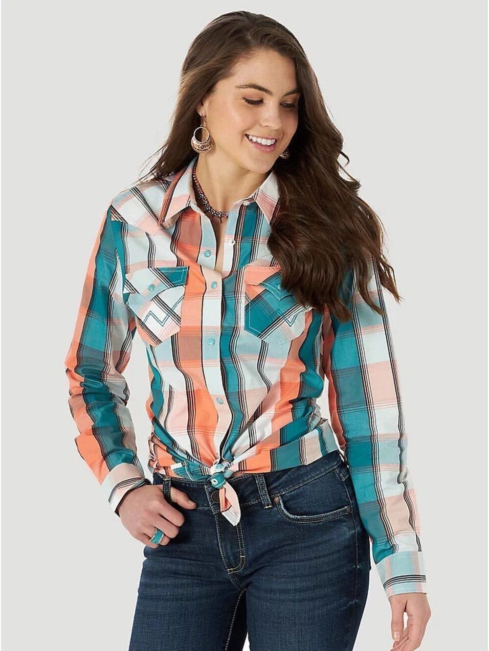 Wrangler Retro Pearl Snap Size L